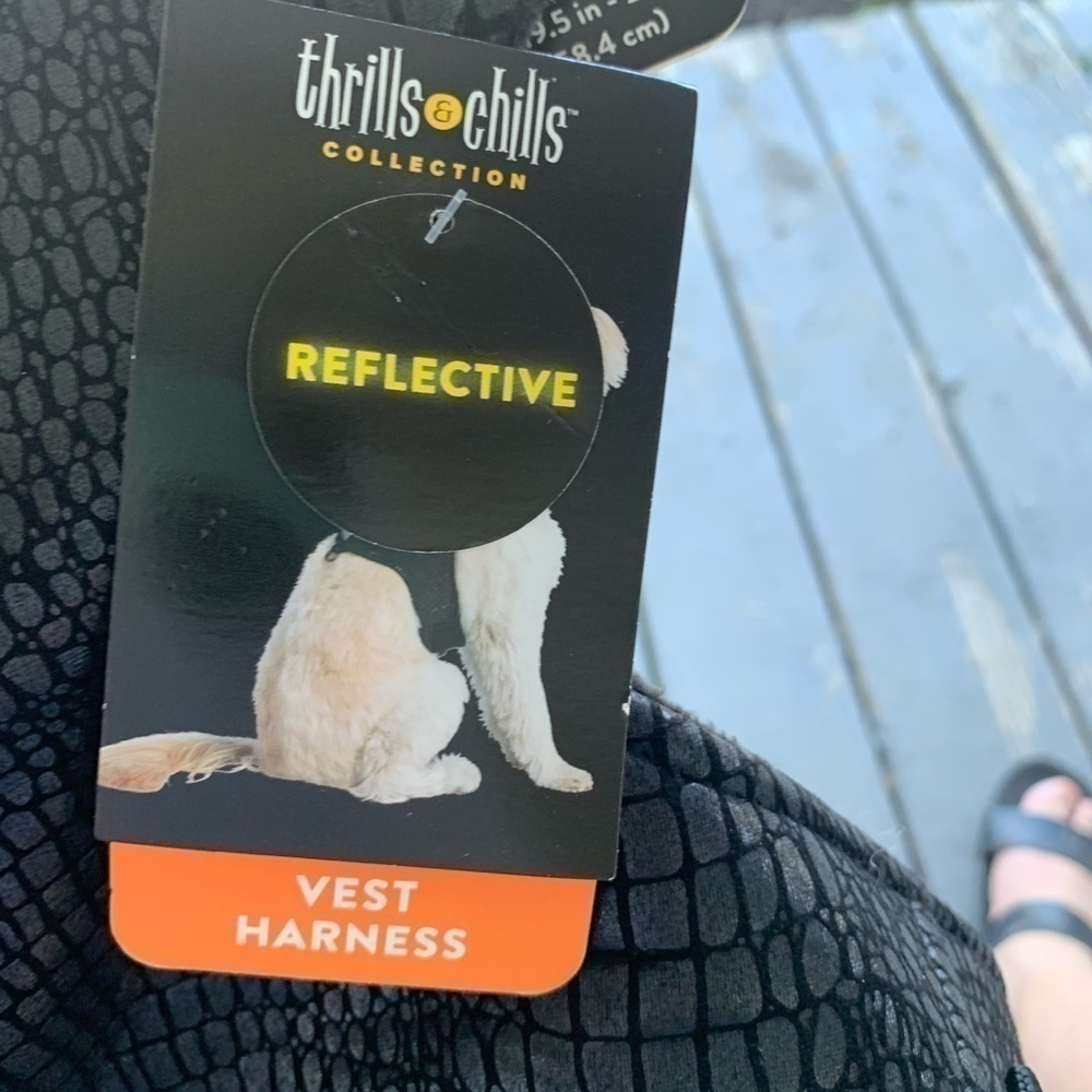 new Thrills & Chills Collection Halloween Dog Harness Size M Reflective - Picture 4 of 6